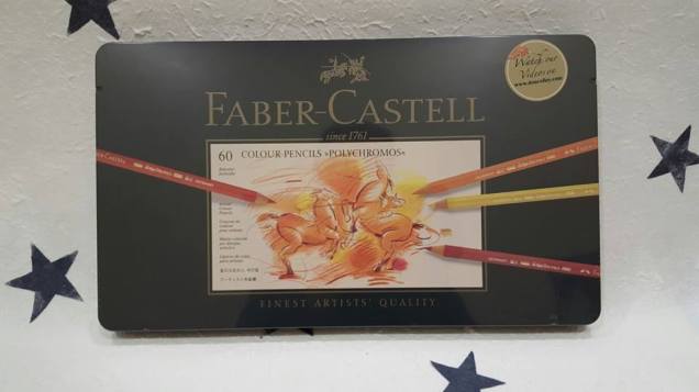Confezione in metallo, contenente 60 matite colorate per disegno artistico, della Faber Castell